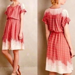 Anthropologie Maeve Shirt Dress Veronica button down Retro Chevron Pattern XS